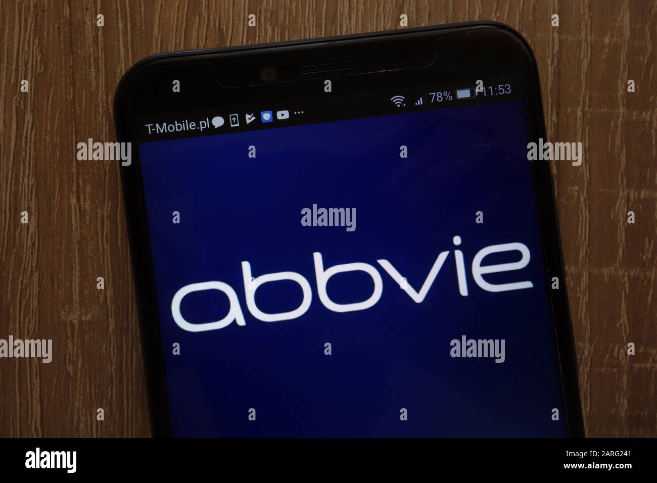 Logo AbbVie visualizzato su uno smartphone moderno Foto Stock