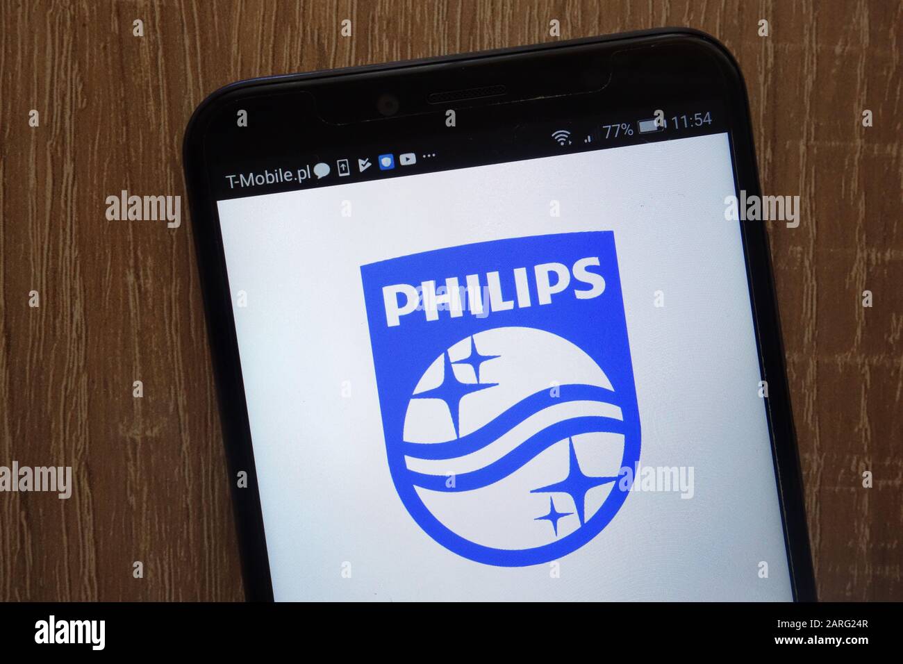 Logo Philips visualizzato su uno smartphone moderno Foto Stock