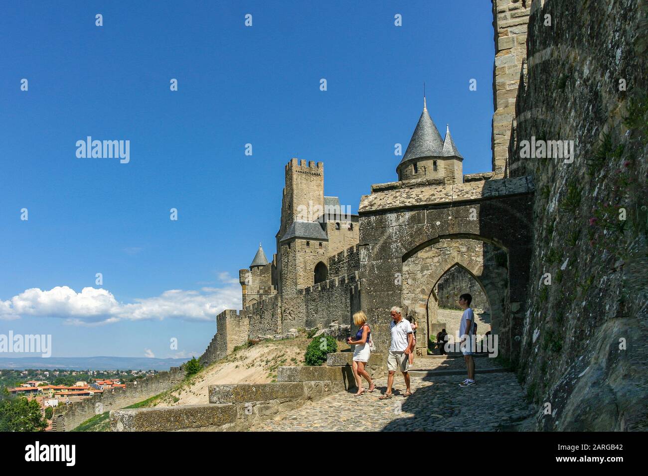 Cittadella di cassonne, Francia Foto Stock