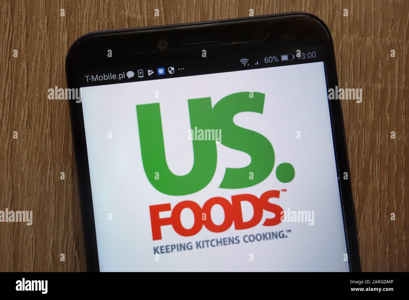 Logo US Foods visualizzato su uno smartphone moderno Foto Stock