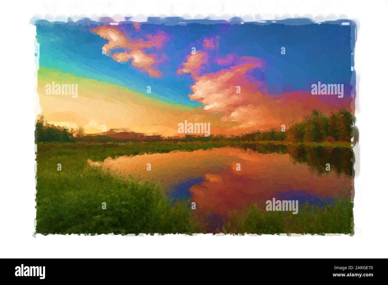 Tramonto di Maine Foto Stock