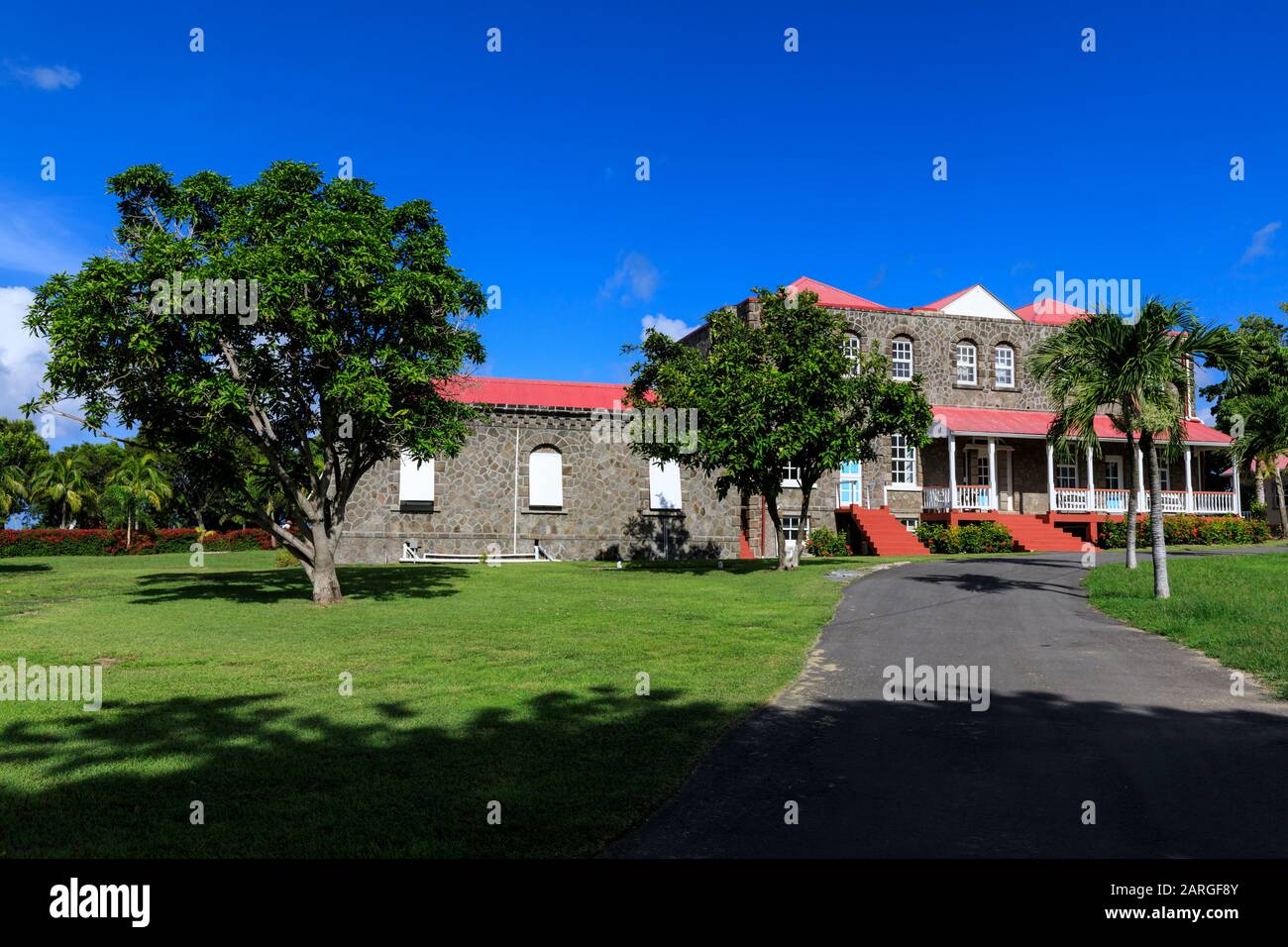 Government House, Bath Plain, Charlestown, Nevis, St. Kitts E Nevis, West Indies, Caribbean, America Centrale Foto Stock