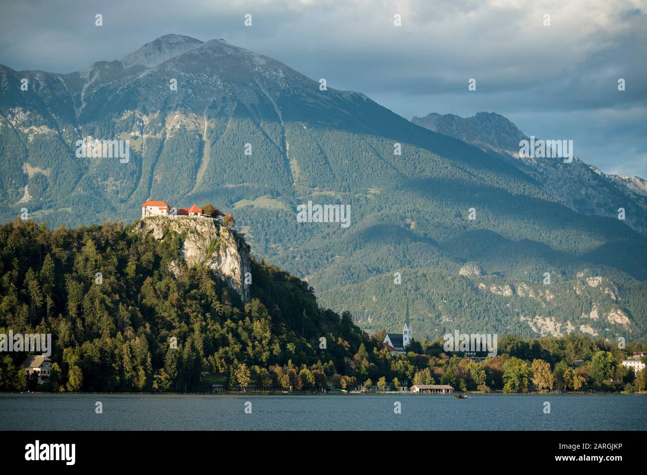 Il lago di Bled e Alta Carniola, Slovenia, Europa Foto Stock