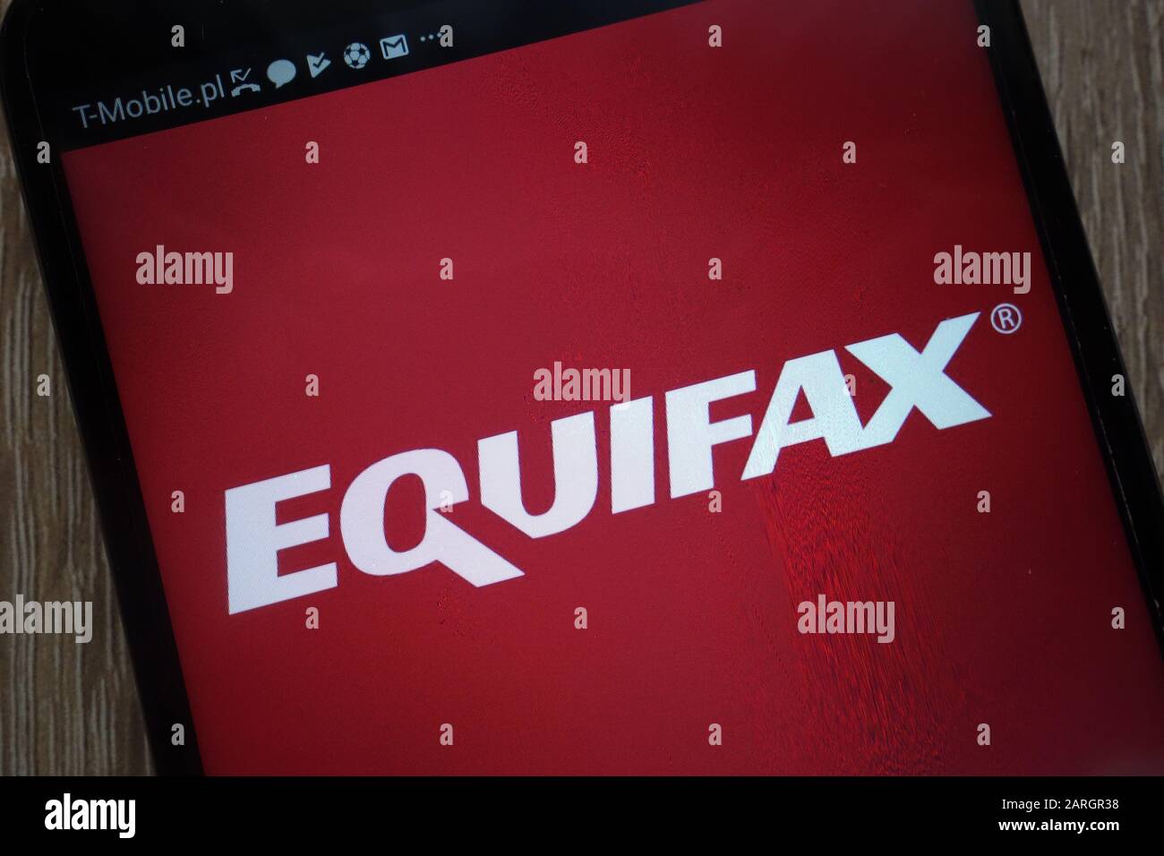 Logo Equifax visualizzato su uno smartphone moderno Foto Stock Logo Equifax visualizzato su uno smartphone moderno Foto Stock