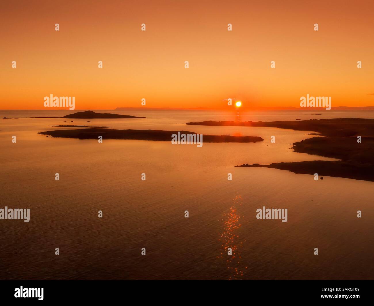 Tramonto, Penisola Di Snaefellsnes, Islanda Foto Stock