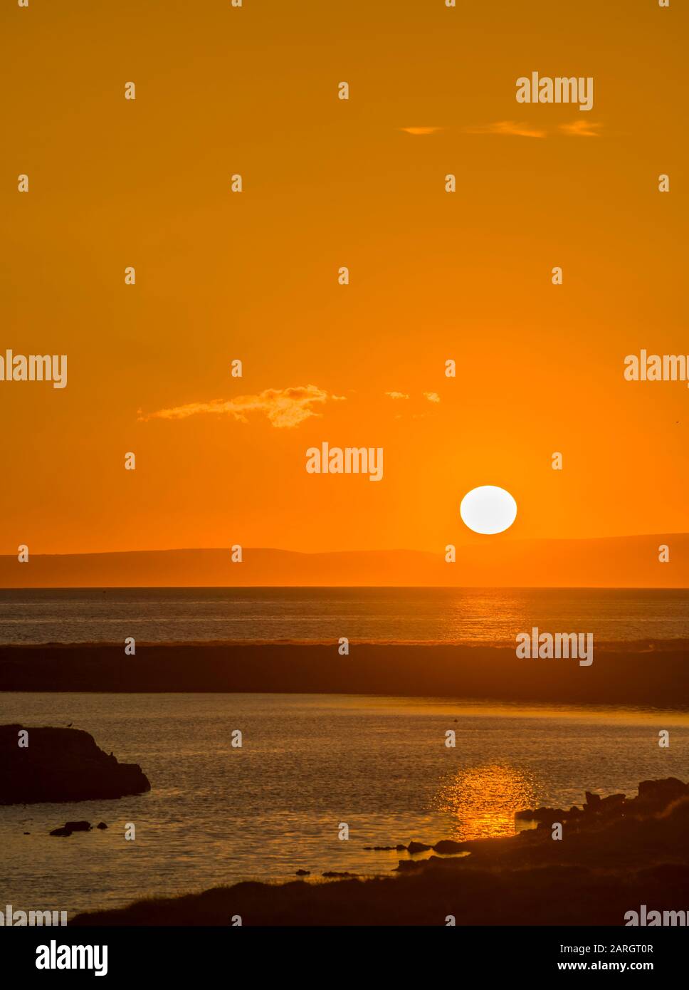 Tramonto, Penisola Di Snaefellsnes, Islanda Foto Stock
