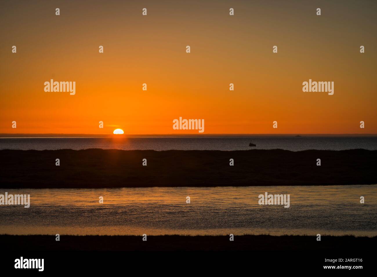 Tramonto, Penisola Di Snaefellsnes, Islanda Foto Stock