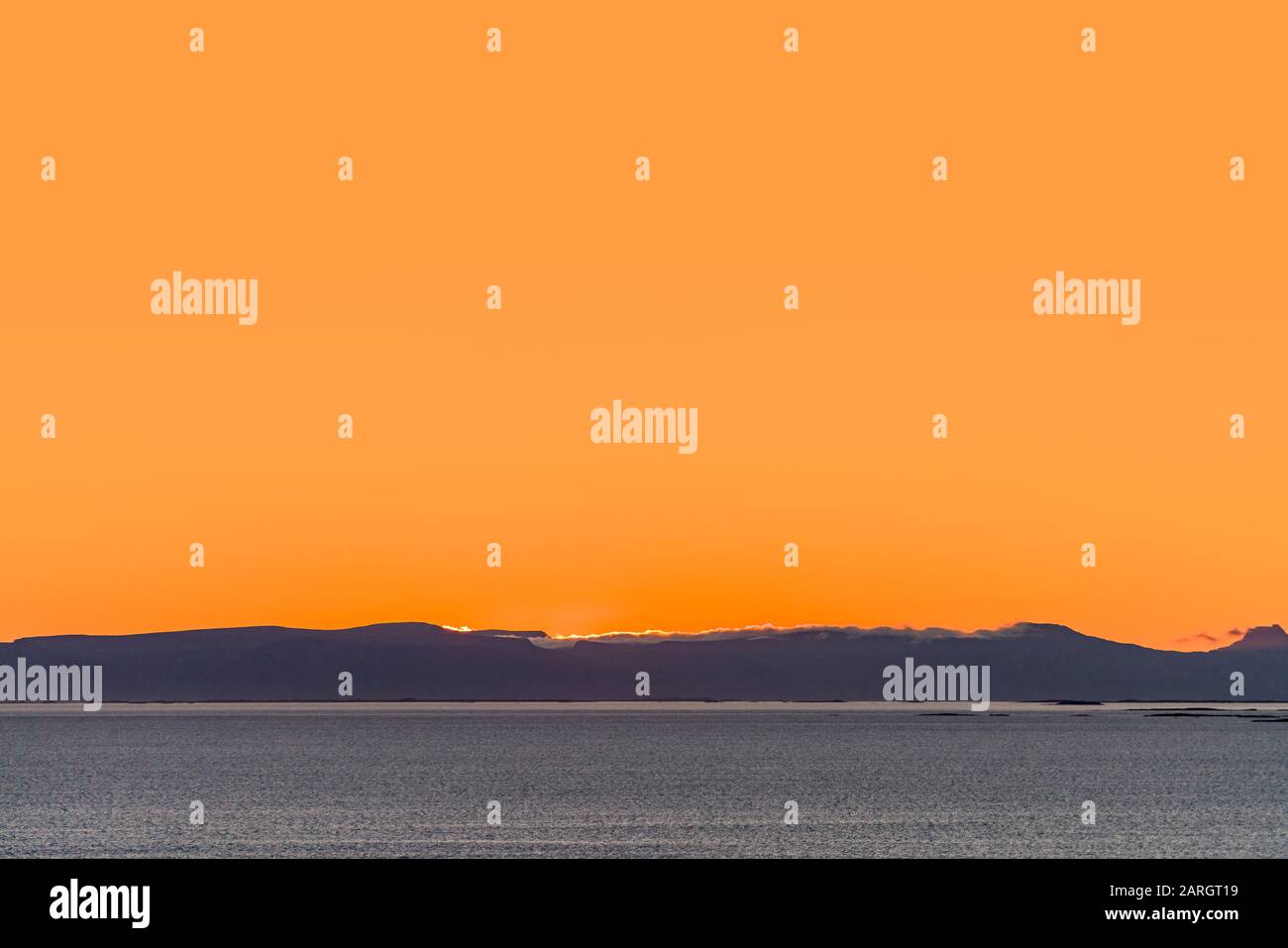 Tramonto, Penisola Di Snaefellsnes, Islanda Foto Stock