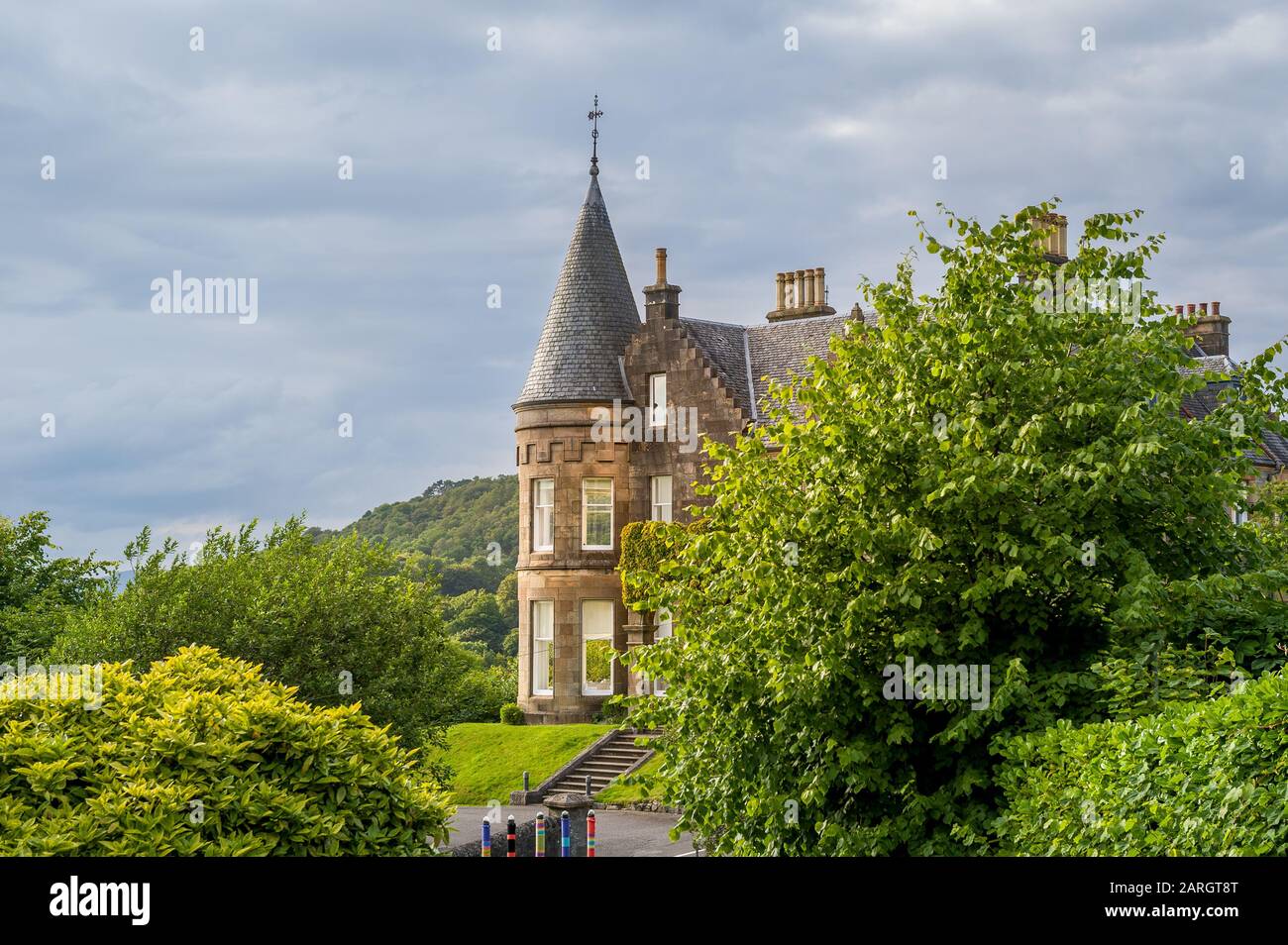 Vecchia torre del castello. Luoghi Di Interesse Di Oban, Scozia. Foto Stock