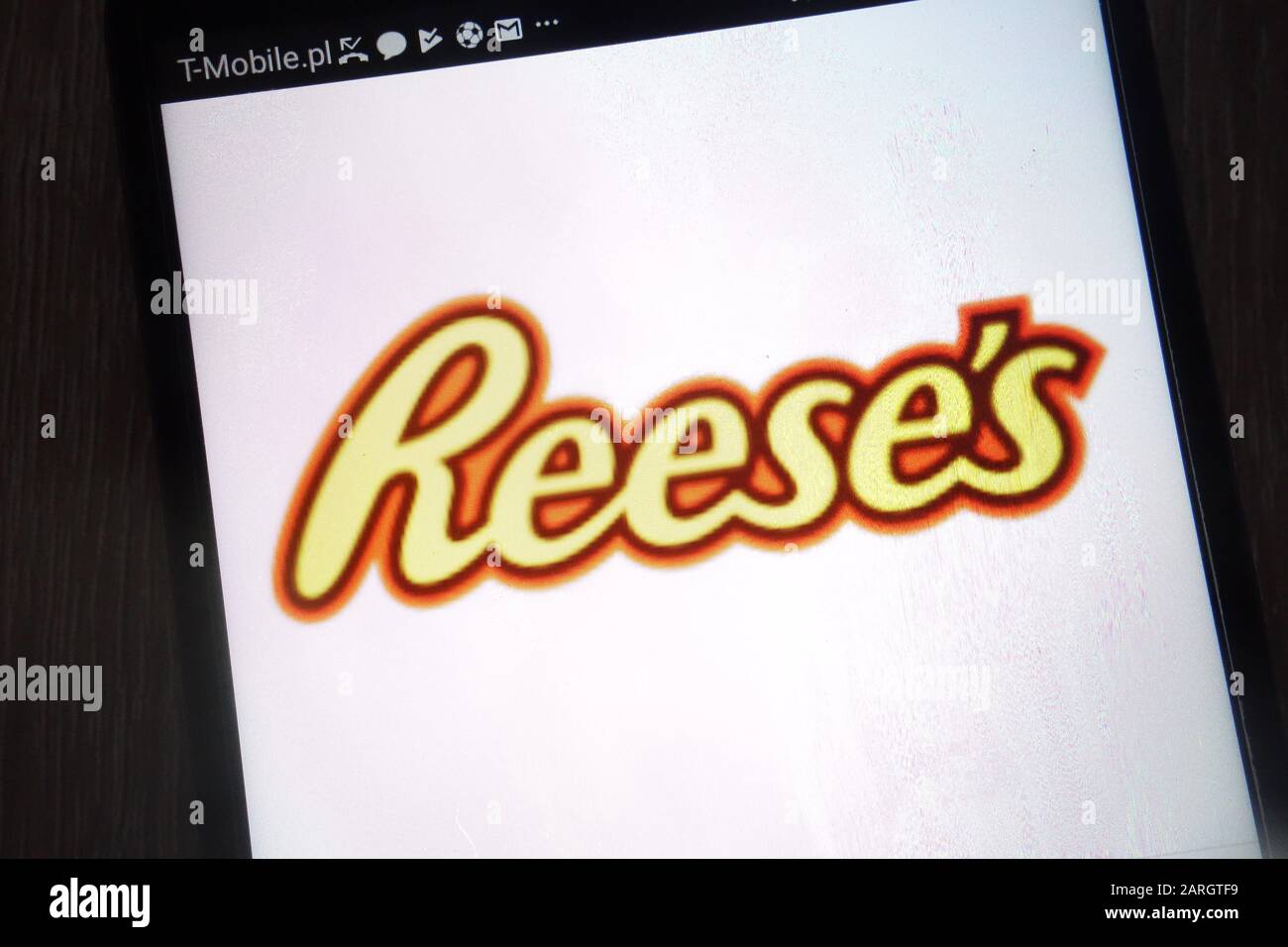 Logo Reese`s visualizzato su uno smartphone moderno Foto Stock