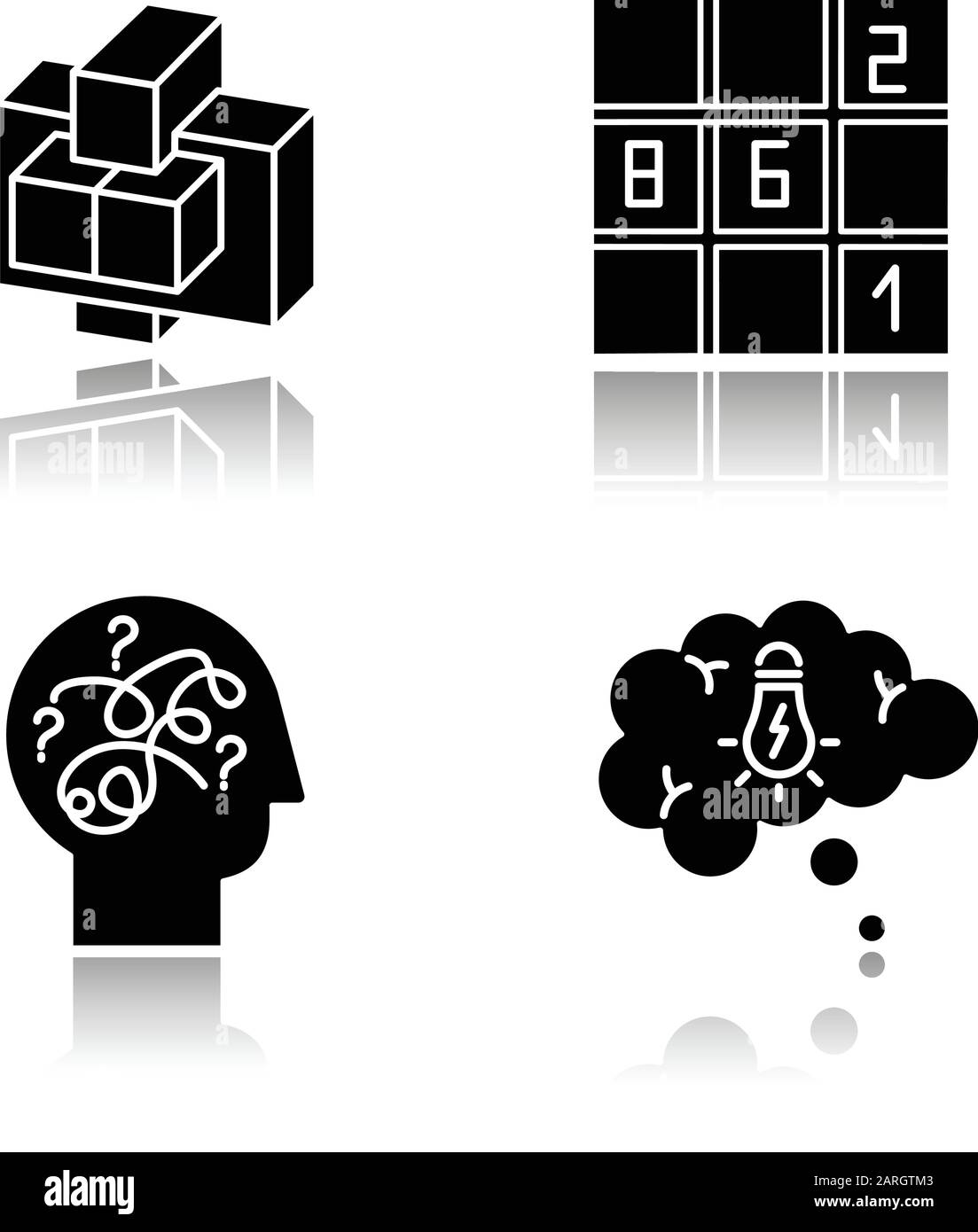 Puzzle Di Serrature Quadrate Rompicapo Giochi Di Riflessione Logica 