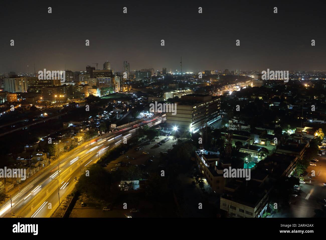 Karachi di notte Foto Stock