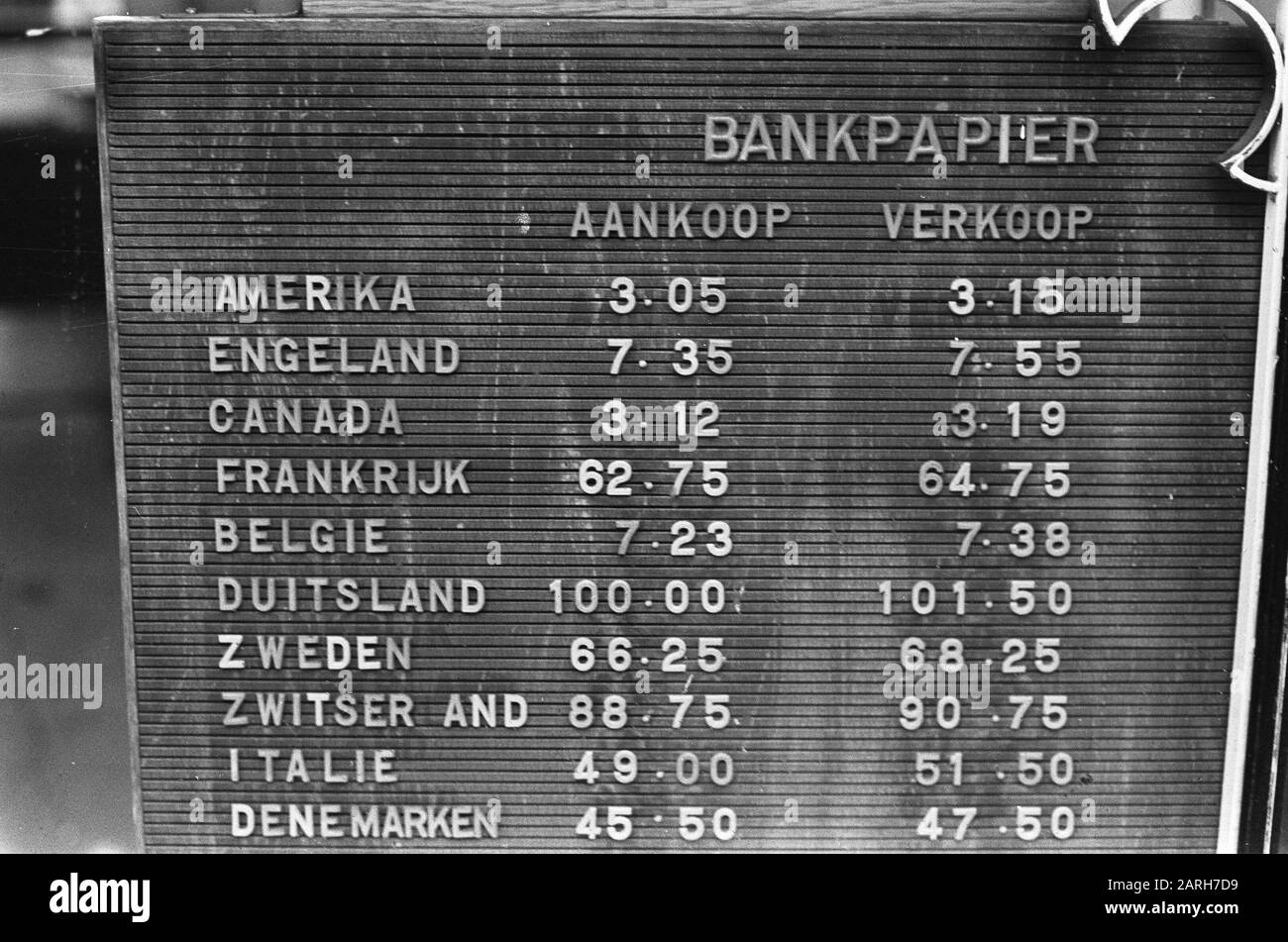 Mercati di cambio chiusi a causa della crisi del dollaro, citazioni Data: 12 febbraio 1973 Parole Chiave: Citazioni Foto Stock