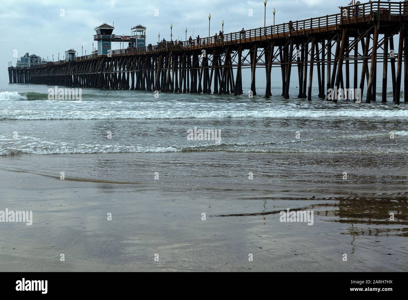 Oceanside California USA. Molo Oceanside Storico, Oceanside, San Diego County, California, Stati Uniti Foto Stock