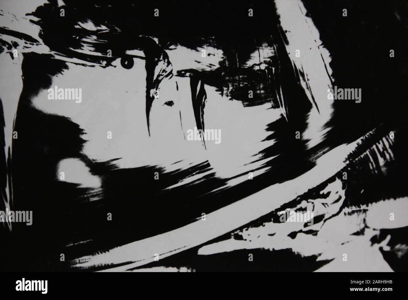 Fine anni '70 fotografia astratta estrema in bianco e nero Foto Stock