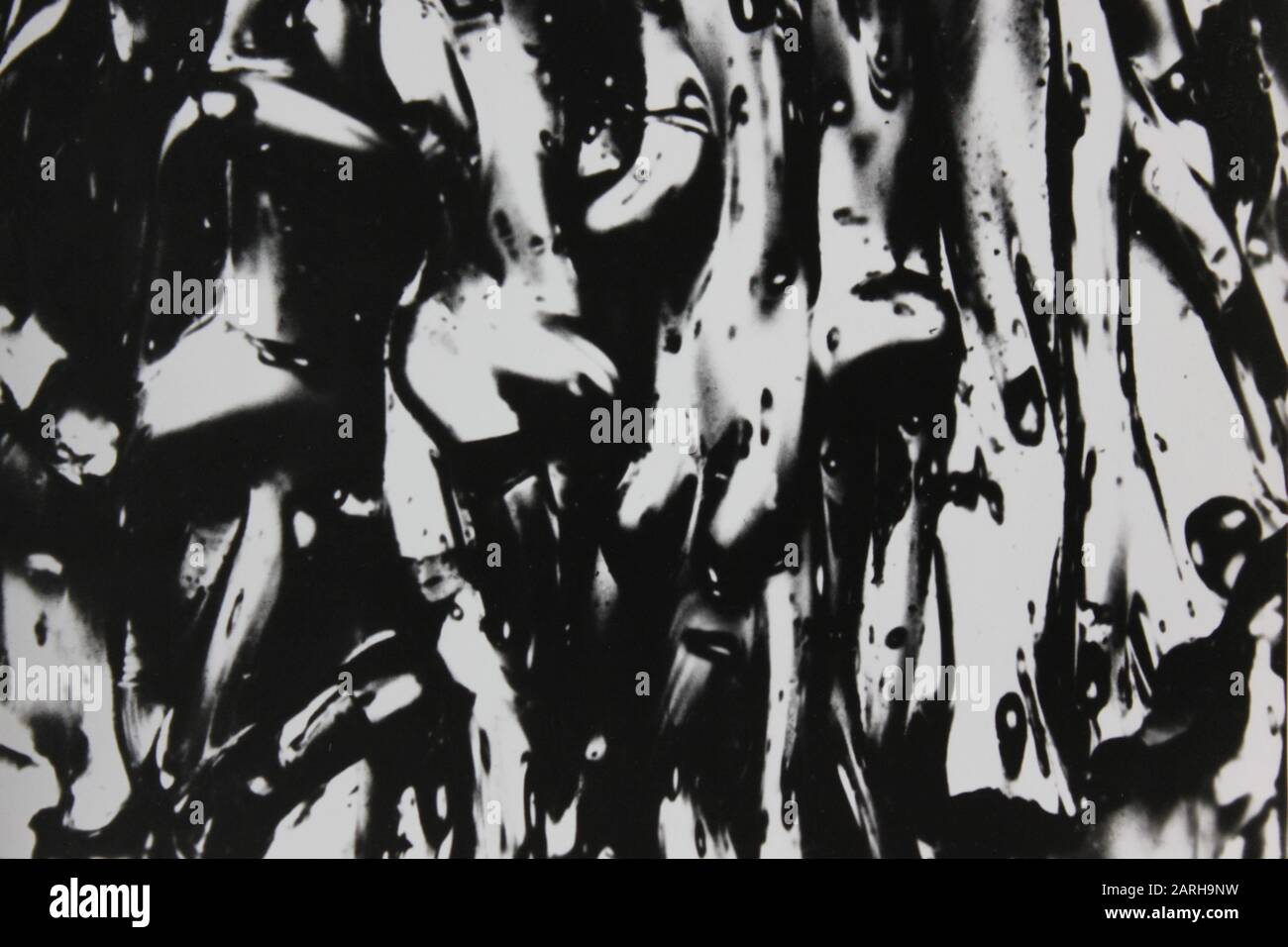 Fine anni '70 fotografia astratta estrema in bianco e nero Foto Stock