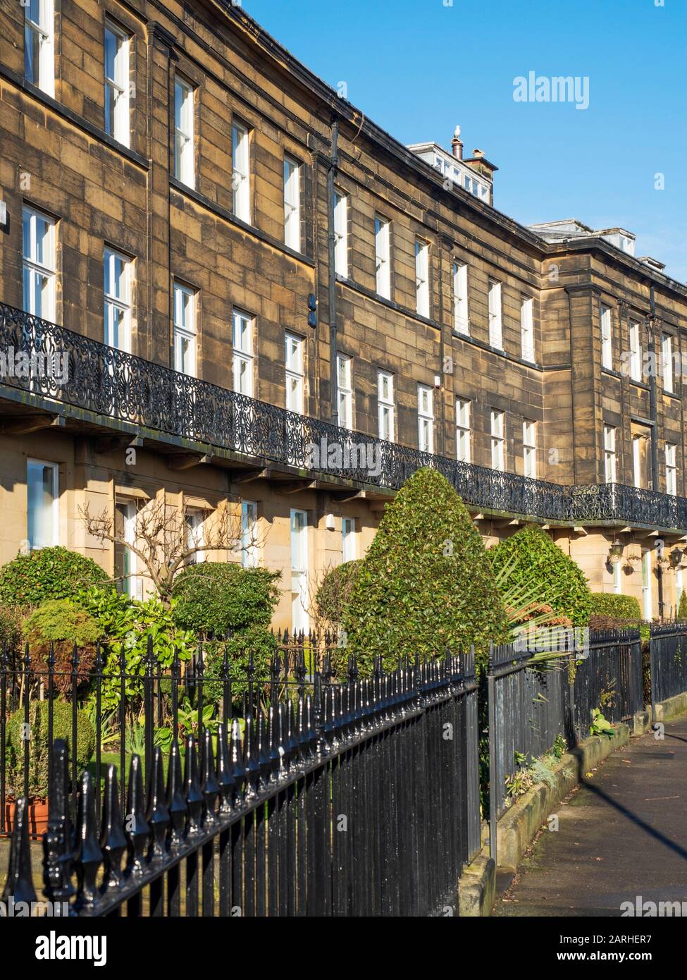 La Crescent elencati edifici a Scarborough North Yorkshire Inghilterra Foto Stock