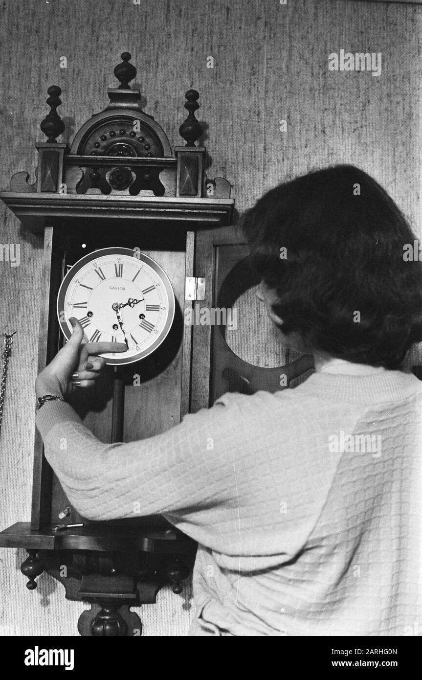 Ora legale terminata, l'orologio è impostato indietro Data: 26 settembre 1978 Parole Chiave: ORA legale Foto Stock