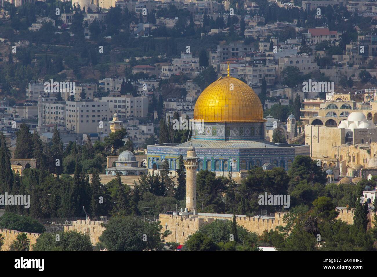 Cupola d'oro di una moschea Foto Stock