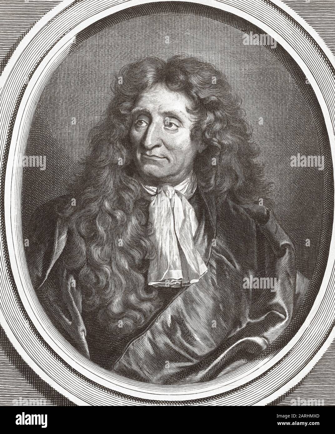 Jean De La Fontaine, 1621 – 1695. Francese fabulista e poeta. Foto Stock