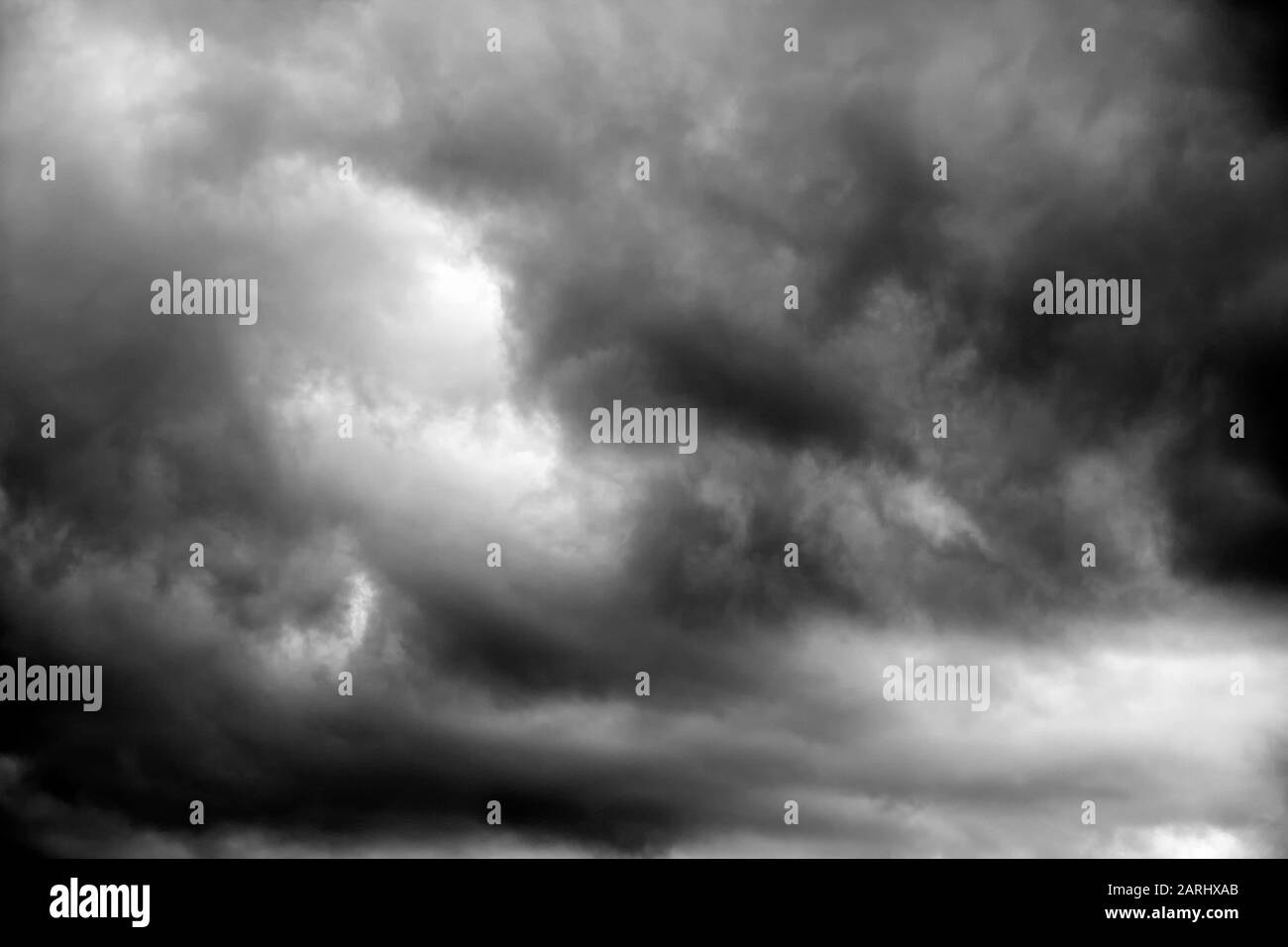 Nuvole tempesta arrabbiata Foto Stock