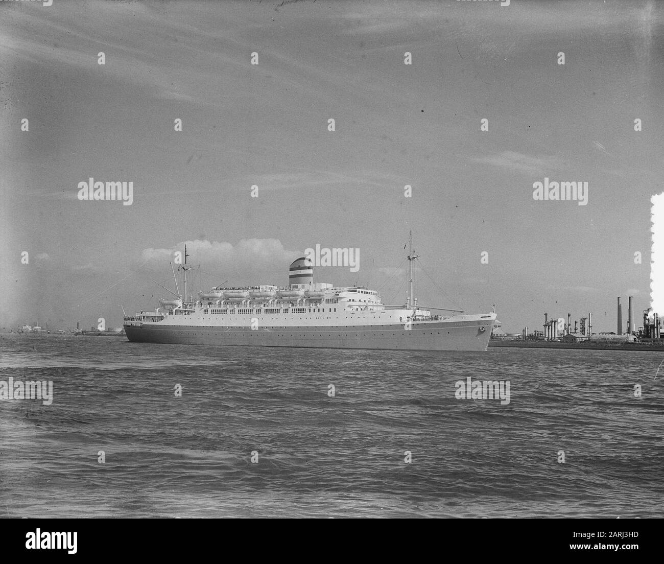 Prima visita Rijndam Holland America line Data: 14 luglio 1951 Parole Chiave: Navi Nome dell'istituzione: Rijndam Foto Stock