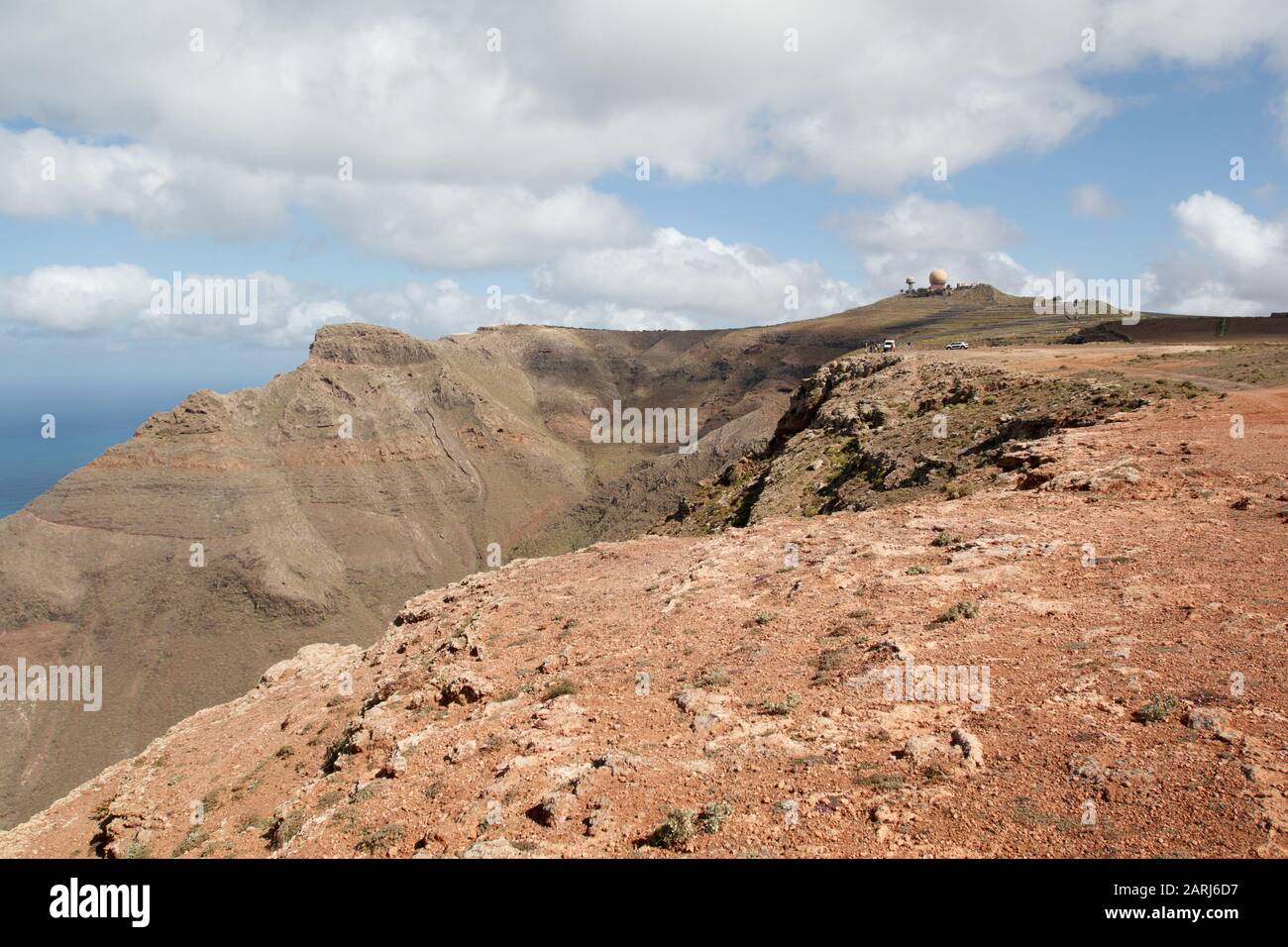 Famara Montagne, Lanzarote, Isole Canarie Foto Stock