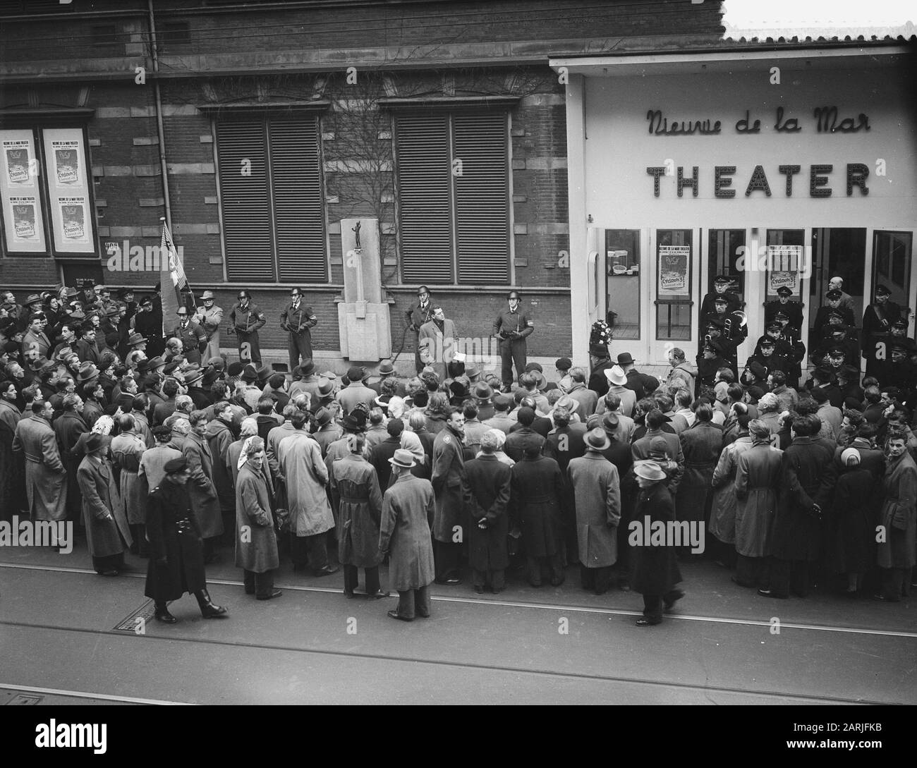 Commemorazione fusione vittime Marnixstraat Data: 8 gennaio 1955 Parole Chiave: VICTIMES, commemorazioni Foto Stock