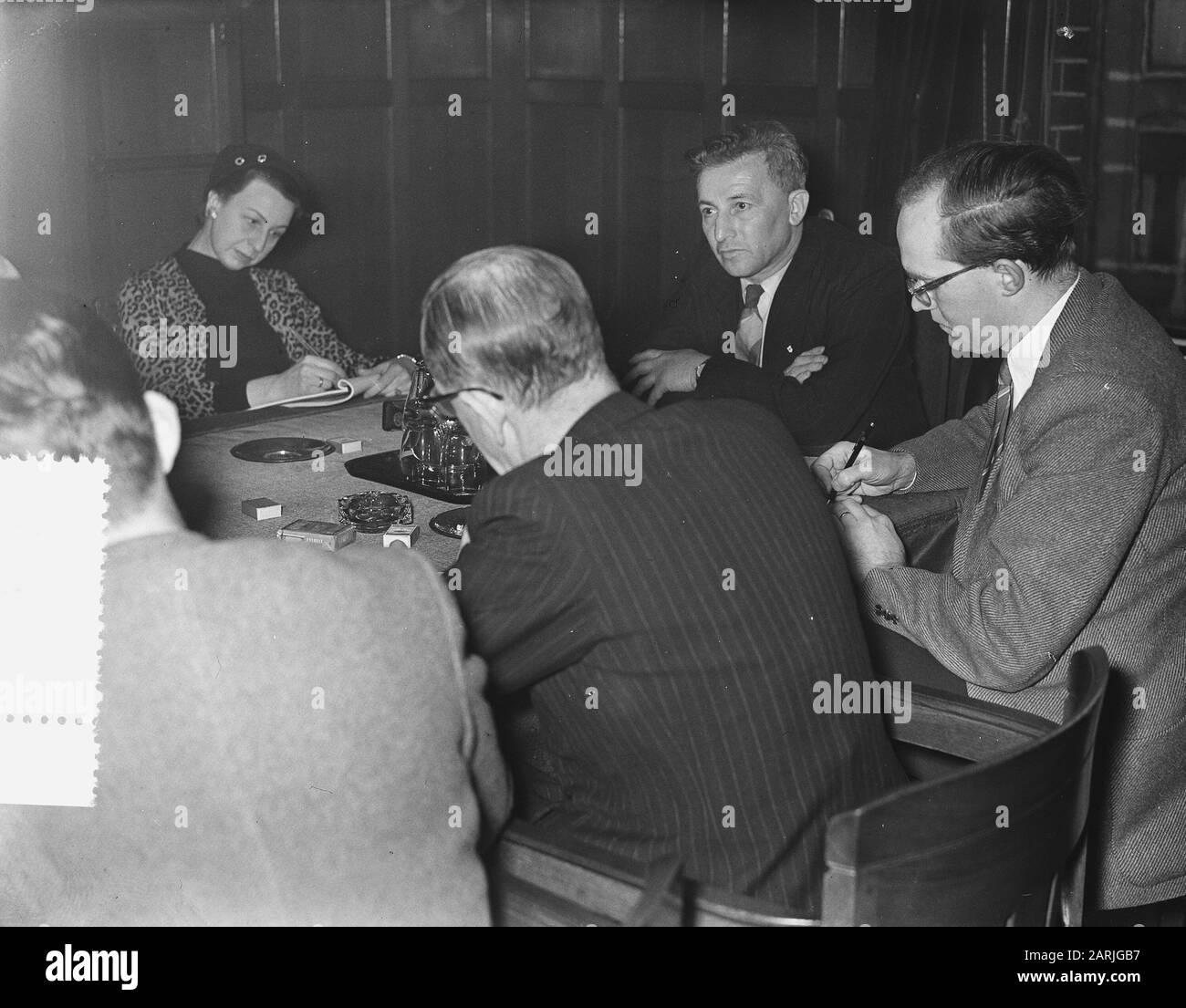 Sciopero nel settore dei diamanti, sciopero leadership Data: 14 marzo 1955 Parole Chiave: Industria Diamant, Scioperi, leader sciopero Foto Stock