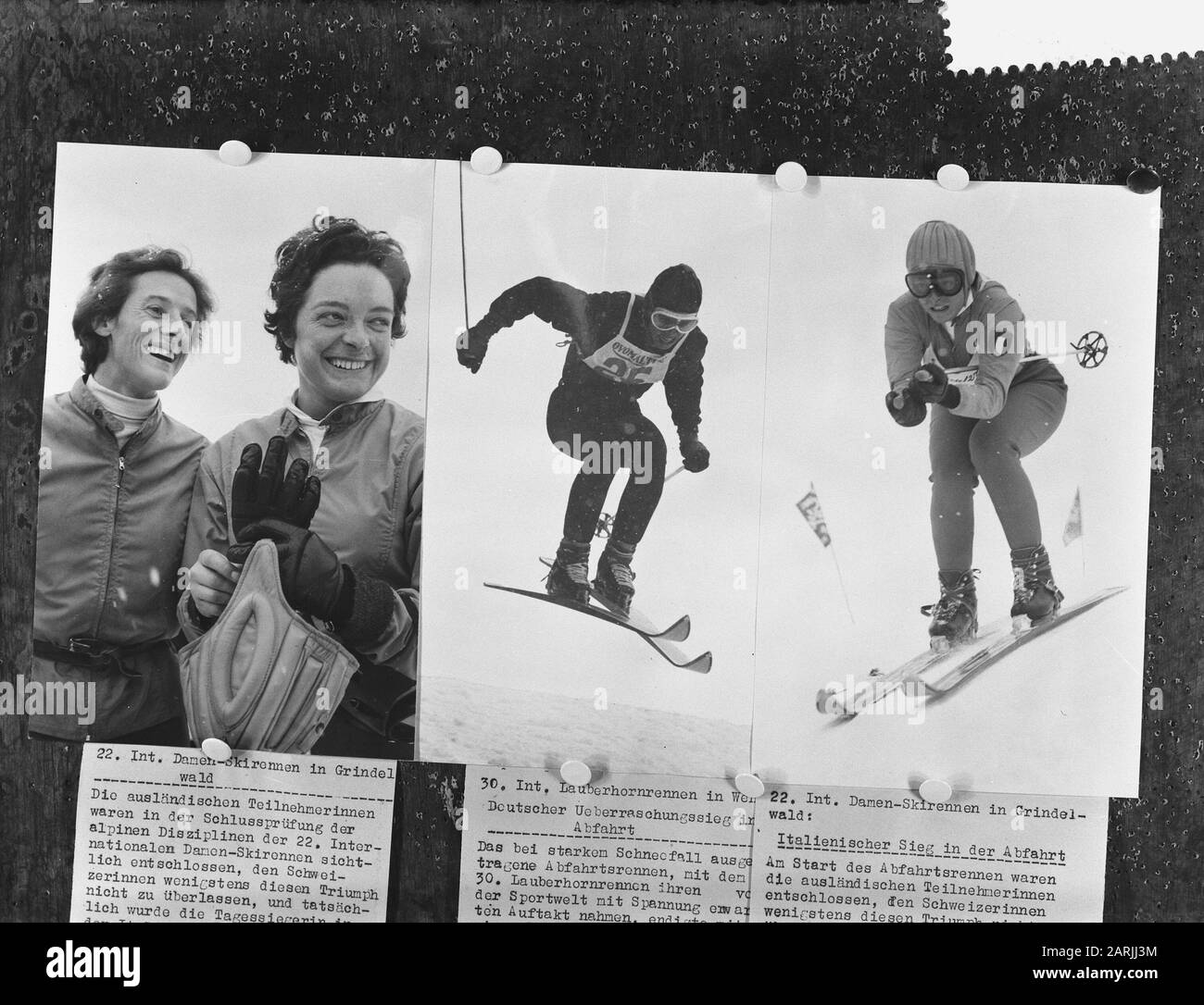Campionato internazionale di sci femminile a Grindelwald Svizzera Data: 11 Gennaio 1960 Località: Grindelwald, Svizzera Parole Chiave: Campionati di sci Foto Stock