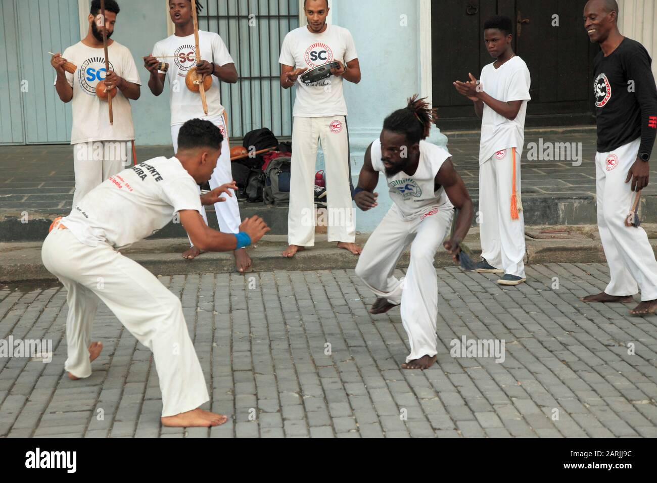 Cuba, l'Avana, capoeira, arte marziale, dimostrazione, Foto Stock