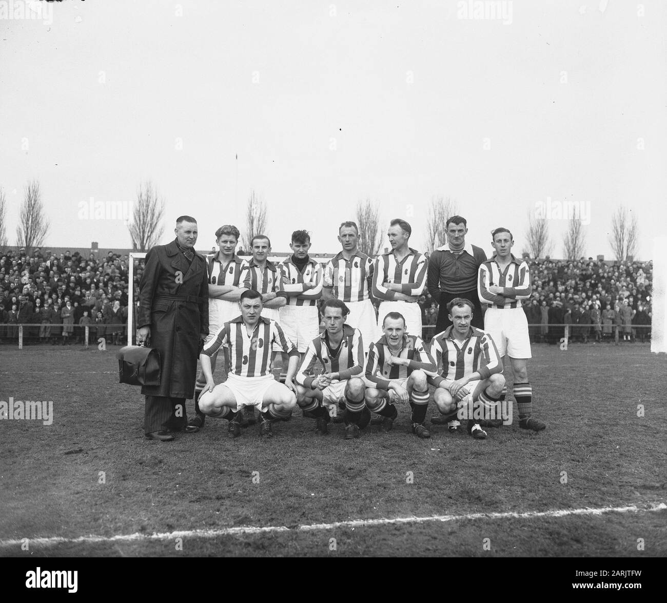Herenveen versus Frisia 6-1.Herenveen champen Data: 12 febbraio 1949 luogo: Frisia, Heerenveen Parole Chiave: Champions Nome personale: Frisia Foto Stock