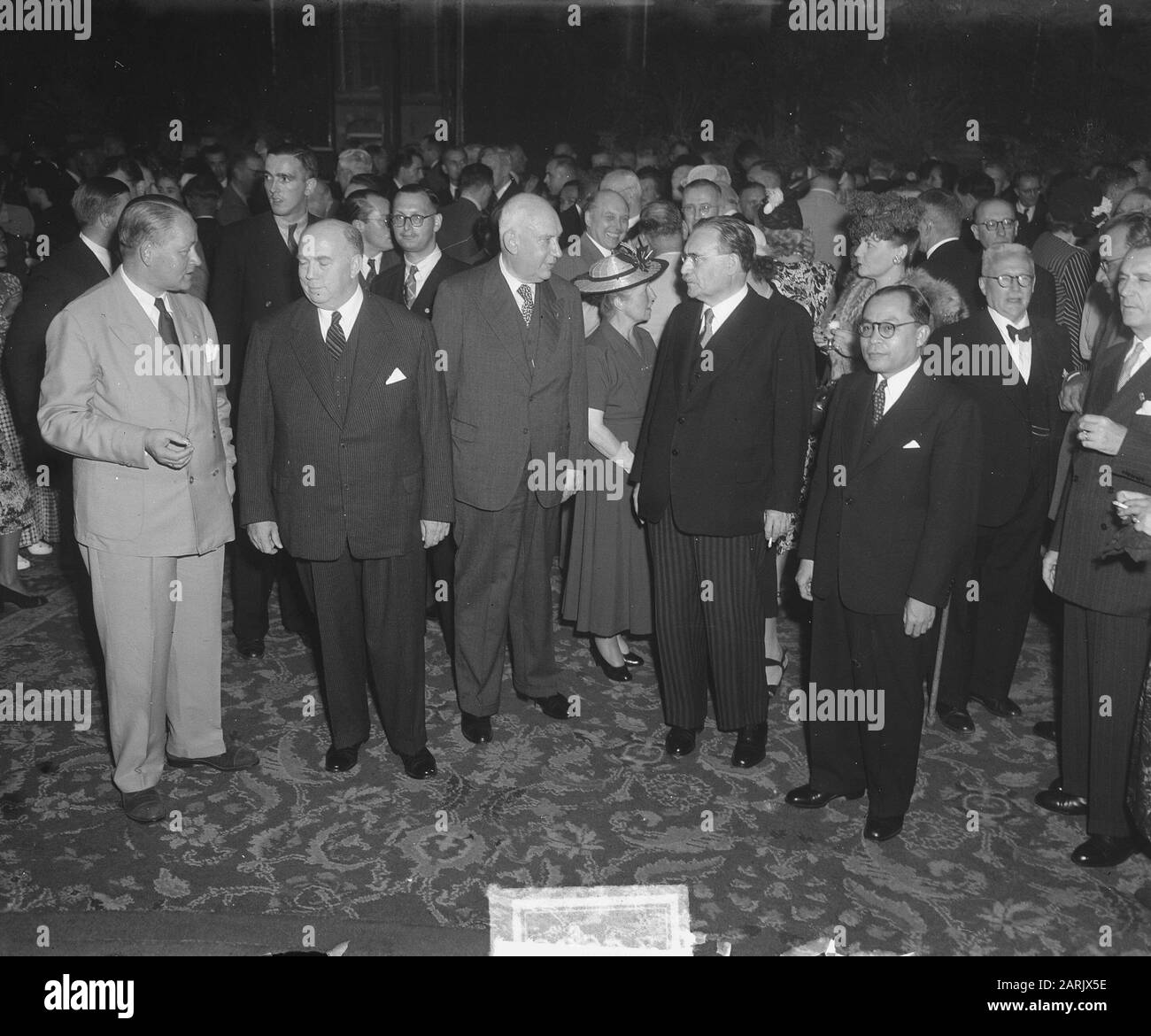 RTC-reception Governo olandese Data: 25 agosto 1949 luogo: L'Aia, Zuid-Holland Nome dell'istituzione: RTC Foto Stock