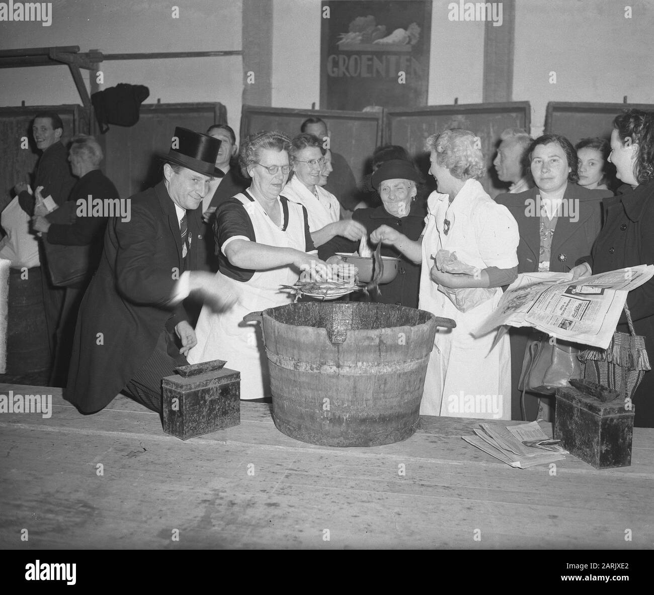 Commemorazione Leidens Verzet Data: 3 Ottobre 1949 Luogo: Leiden, Zuid-Holland Parole Chiave: Commemorazioni Foto Stock