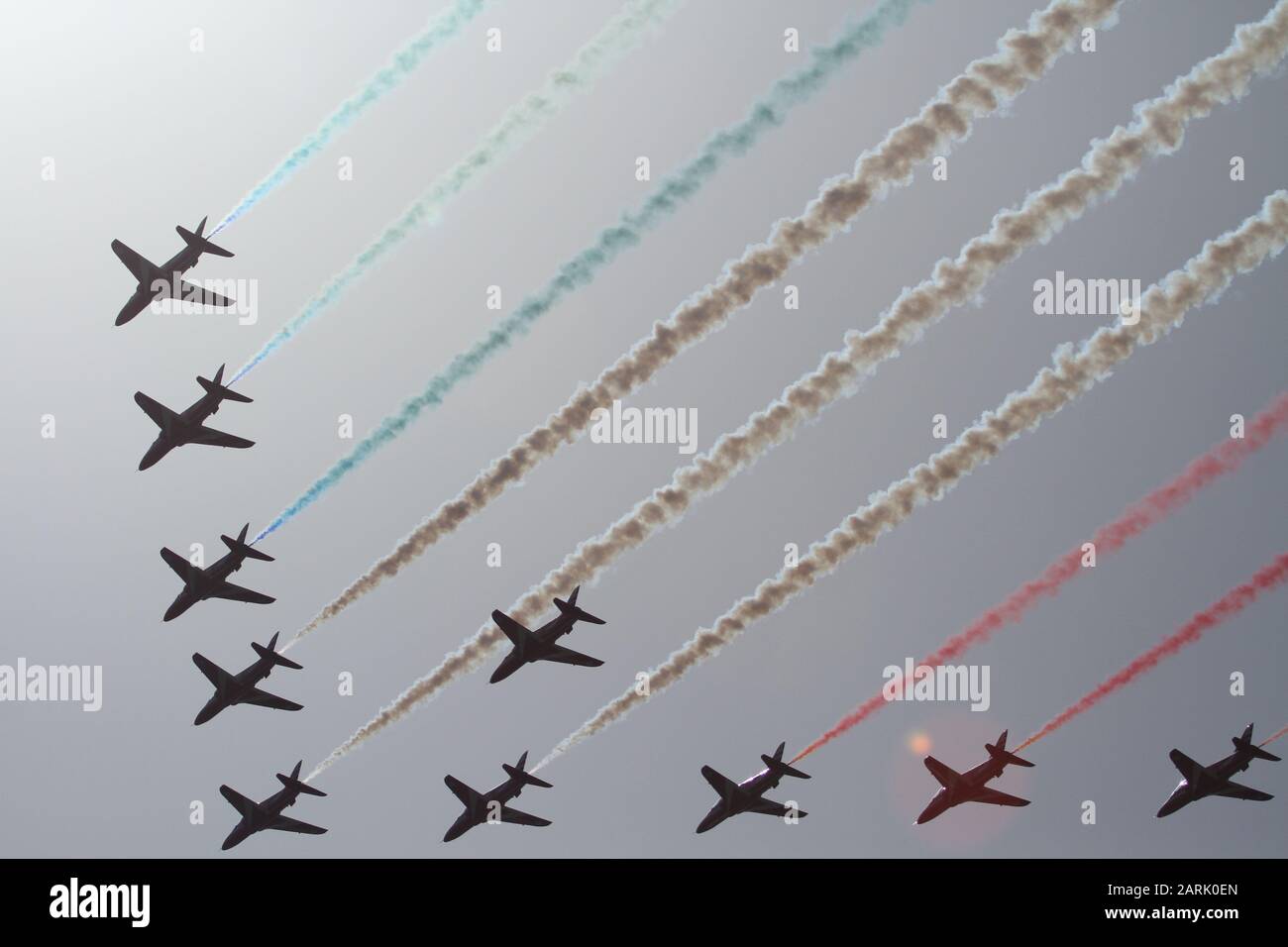 HRH The Princess Royal, Principessa Anna che partecipa all'evento della Giornata Nazionale delle Forze Armate del 2019 a Salisbury. Le Frecce rosse seguirono una sfilata di forze armate intorno a Salisbury. Foto Stock