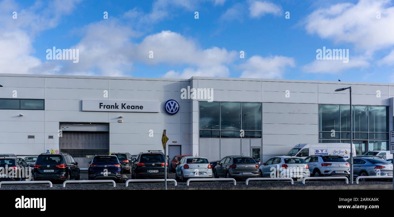 Le Showrooms Auto Della Frank Keane Volkswagen Nel Liffey Valley Motor Mall A West Dublin. Foto Stock