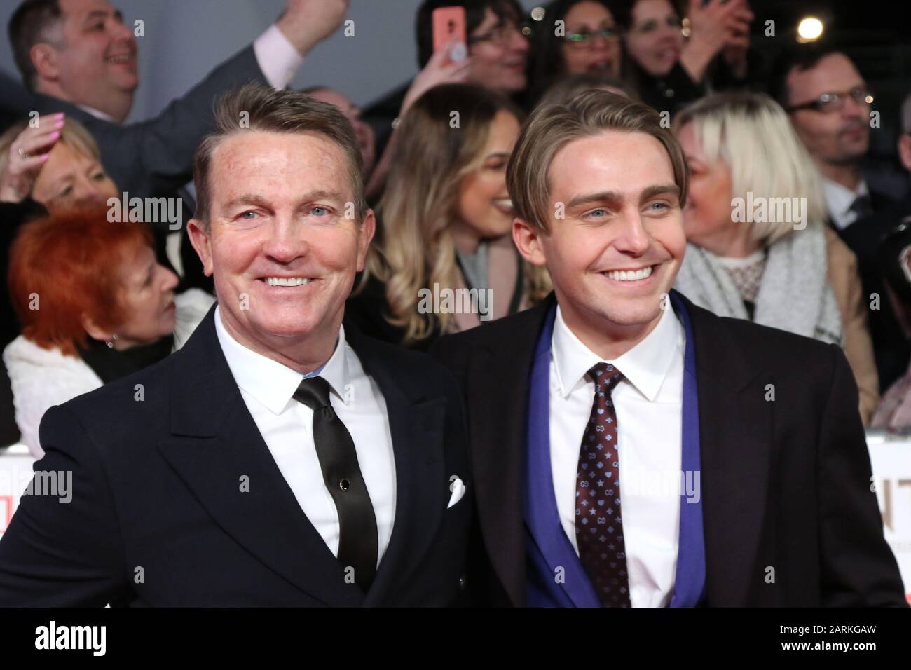 Bradley Walsh E Barney Walsh, National Television Awards, The O2, London, Uk, 28 Gennaio 2020, Photo By Richard Goldschmidt Foto Stock