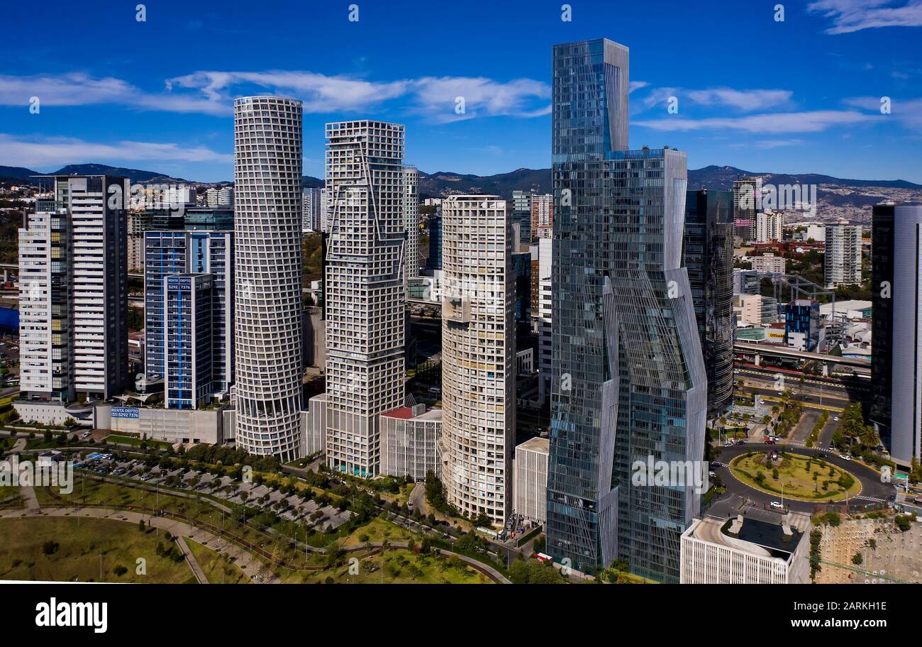 Paseo De Los Arquitectos, Santa Fe, Città Del Messico, Messico Foto Stock