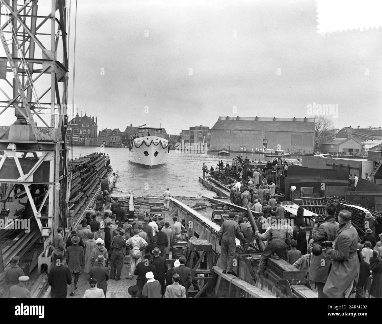 Lancio nave chiesa ospedale De Hoop Data: 7 maggio 1955 Parole Chiave: Lancio Foto Stock