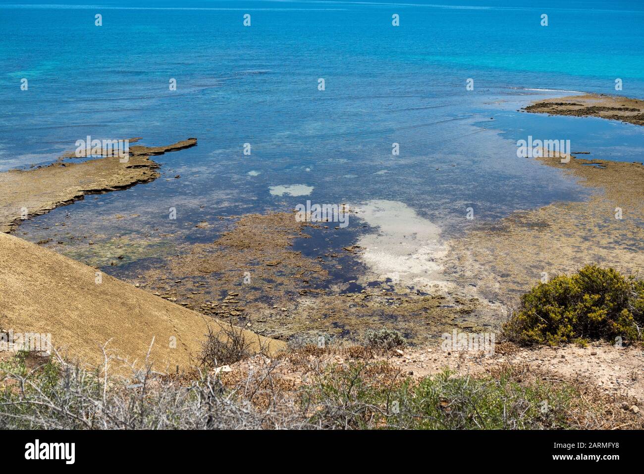 Aldinga spiaggia in una luminosa giornata di sole nel Sud Australia il 29th gennaio 2020 Foto Stock