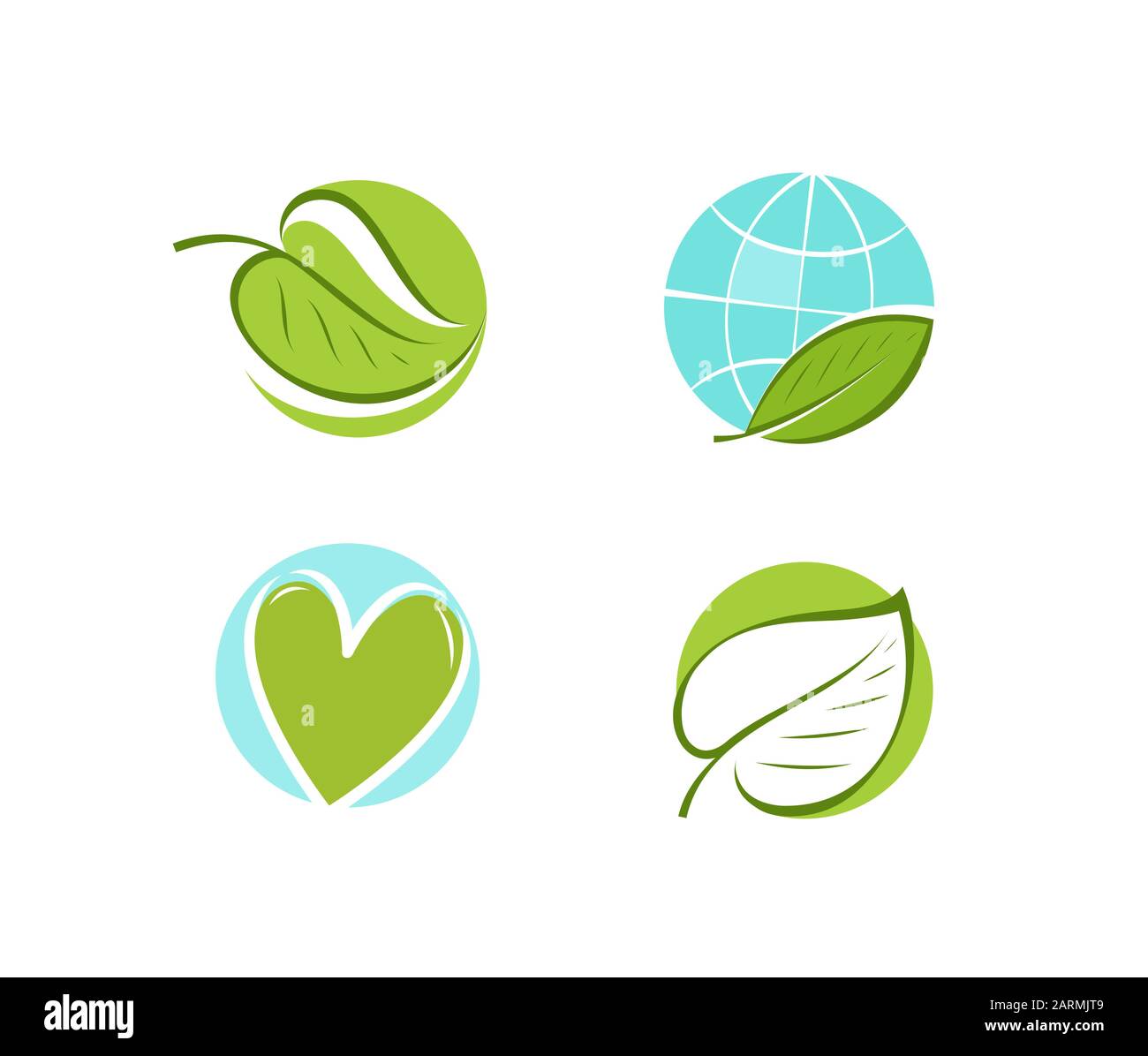 Logo Leaf. Ambiente, ecologia, natura icona o simbolo. Vettore Illustrazione Vettoriale