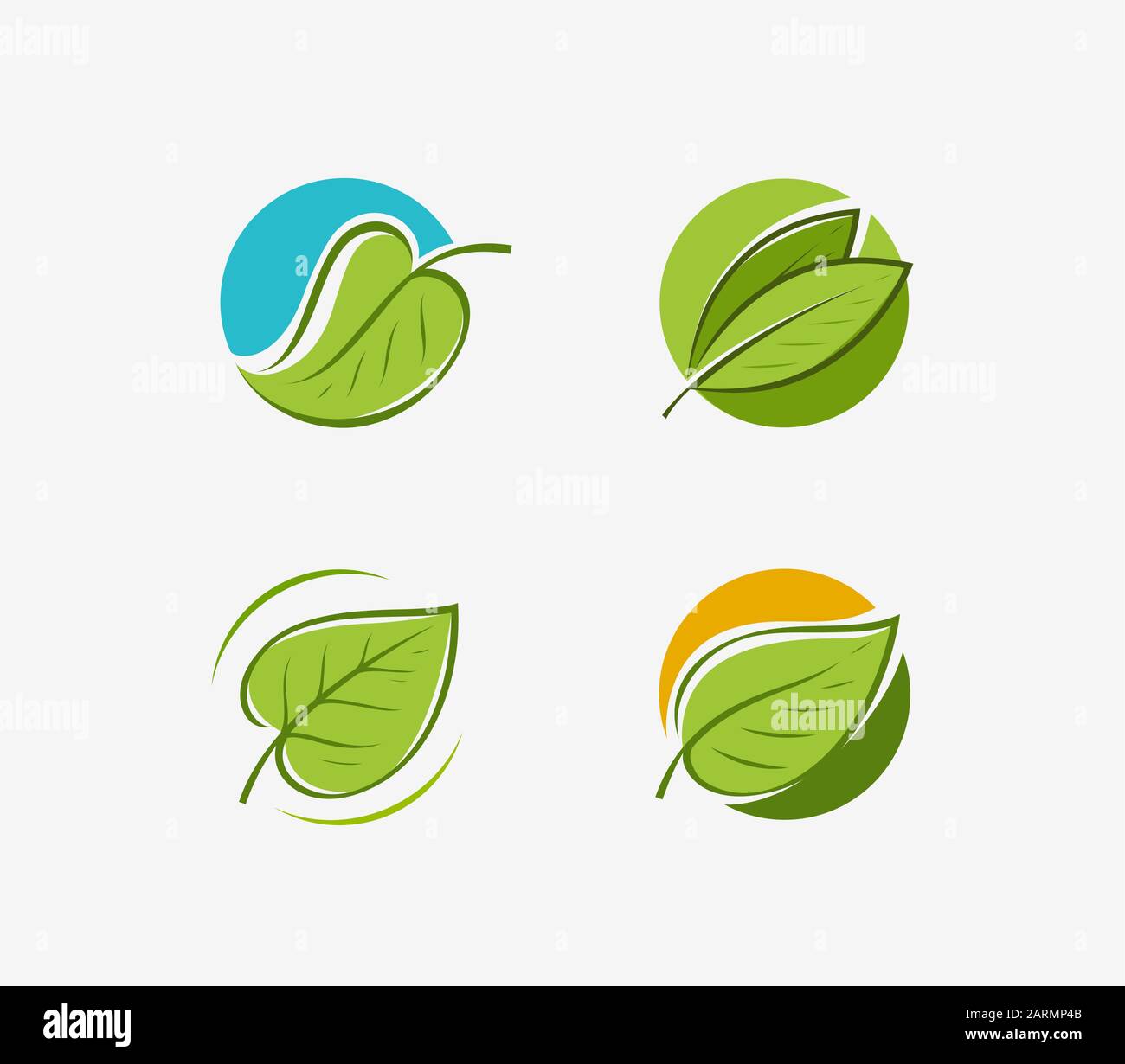 Logo Leaf. Illustrazione di natura, simbolo eco o vettore di etichetta Illustrazione Vettoriale
