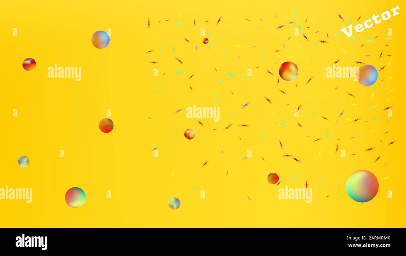 Spazio libero fantasia. Texture di sfondo, luminosa. Concetto elementare di illustrazione colorifica. Di colore giallo. Un'illustrazione dello sfondo a tema spaziale. Colore Illustrazione Vettoriale