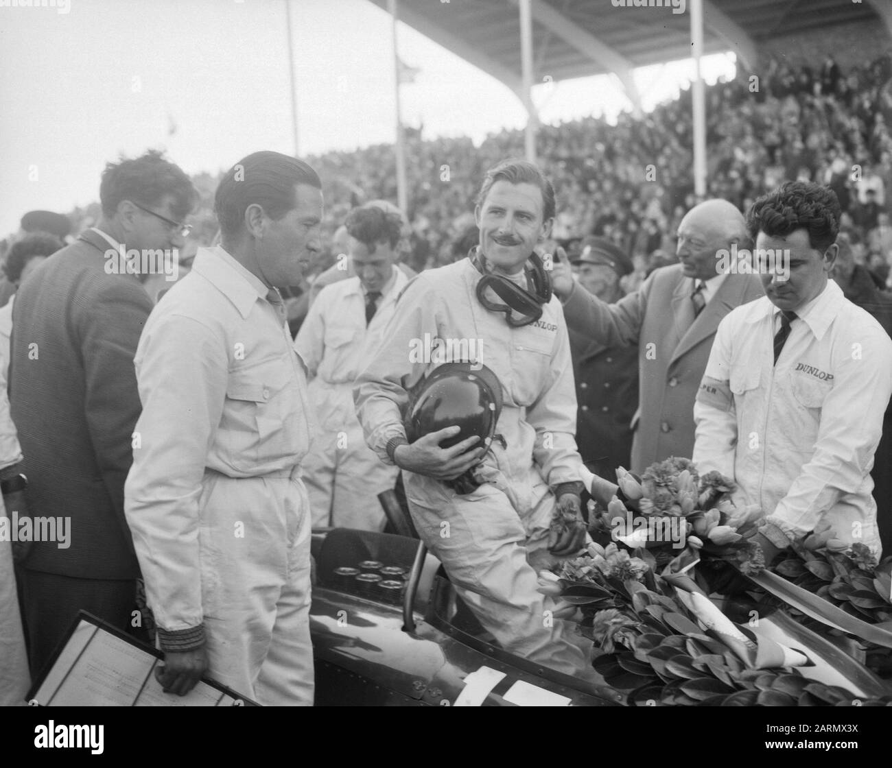 Gran Premio Di Zandvoort. Vincitore Graham Hill a BRM (interamente sinistra designer Tony Rudd) Data: 20 maggio 1962 Località: Noord-Holland, Zandvoort Parole Chiave: Automobili, honages, sport Persona Nome: BRM, Hill Graham, Rudd Tony Foto Stock