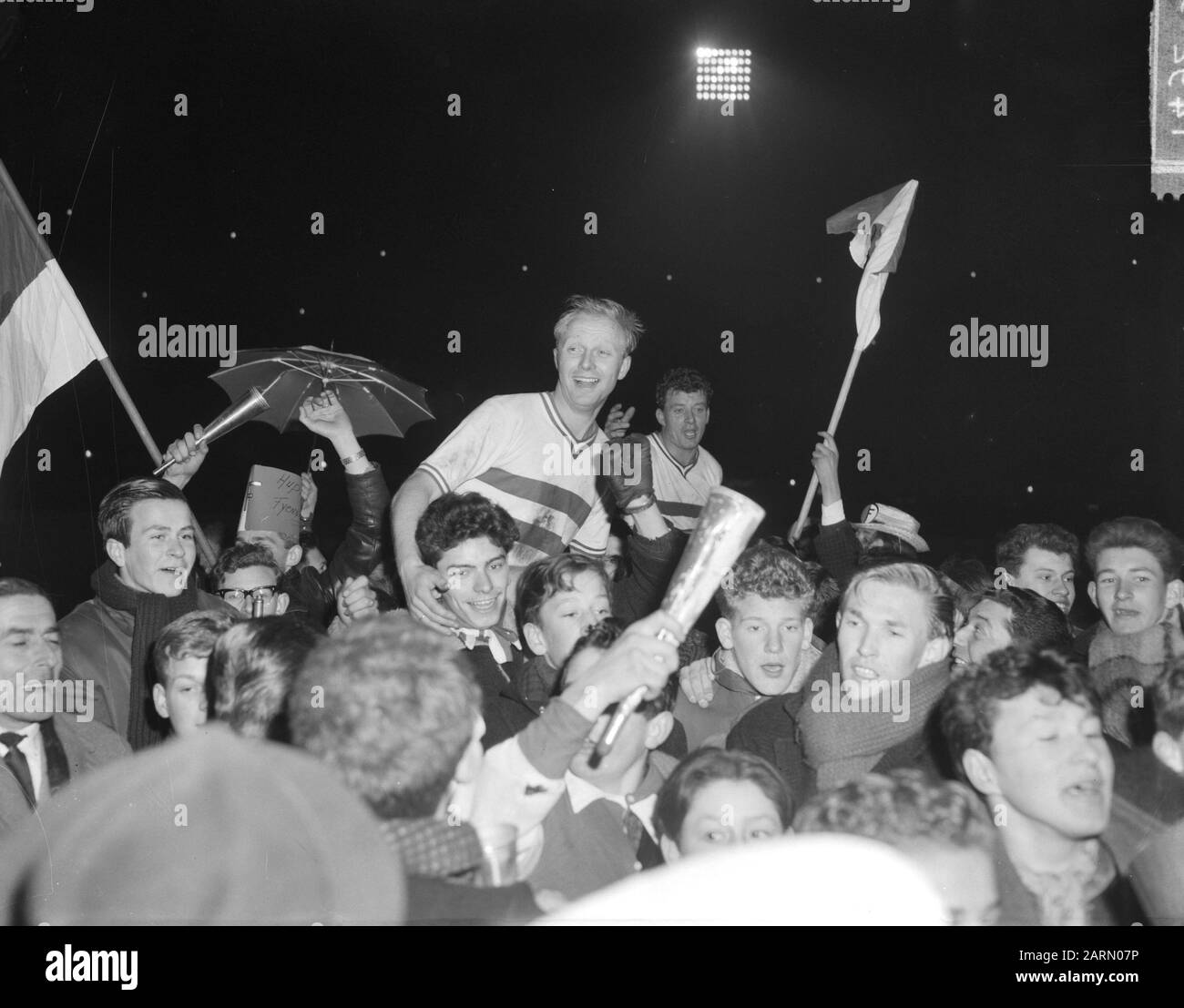 Europa Cup 1. Feyenoord contro Reims 1-1. Sport, calcio Nome personale: Kruiver, Piet Nome istituzione: Feyenoord Foto Stock
