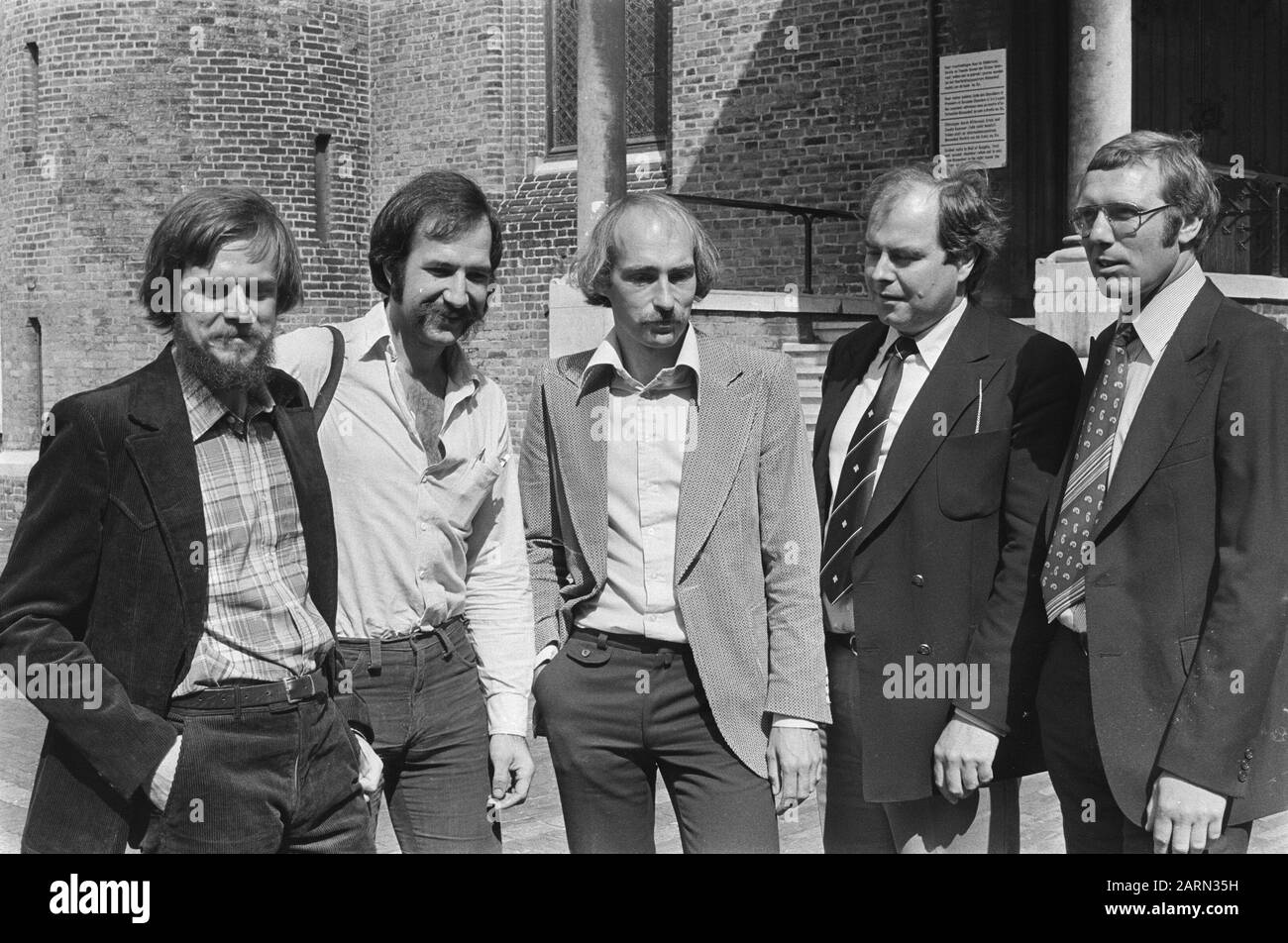 Cinque candidati olandesi che possono qualificarsi per lo Spacelab europeo Data: 30 Agosto 1977 Parole Chiave: Spazio Foto Stock