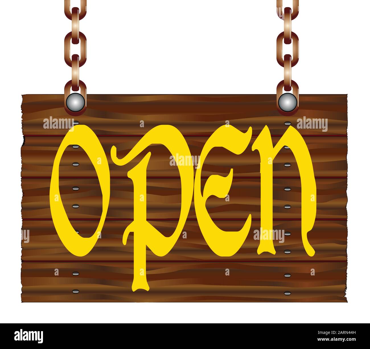 Cartello Aperto/Chiuso In Legno Con Ventosa - Per Negozi E Ristoranti, Design Elegante