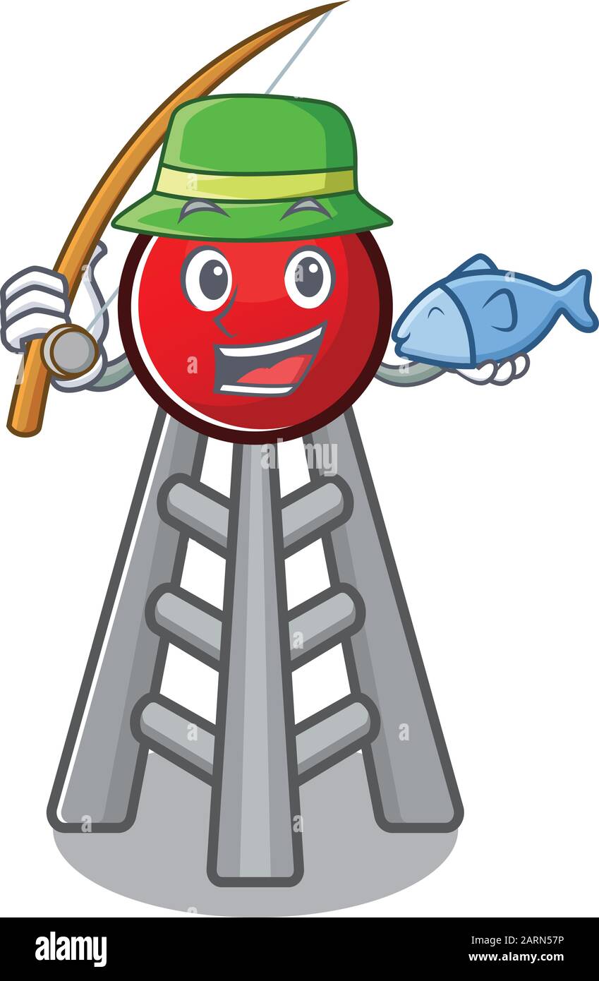 Una foto di felice pesca radio torre design Illustrazione Vettoriale