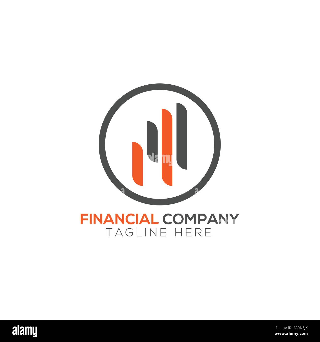 Progettazione Di Logo Aziendale Finanziario E Contabile. Tabella Di Marketing Logo Della Società Finanziaria Illustrazione Vettoriale