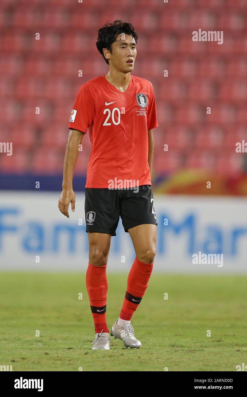 La Corea del Sud Ha Vinto Du-Jae durante il Campionato AFC U-23 Thailandia 2020 Final match tra Corea del Sud 1-0 Arabia Saudita al Rajamangala Stadium di Bangkok, Thailandia, 26 gennaio 2020. (Foto di AFLO) Foto Stock